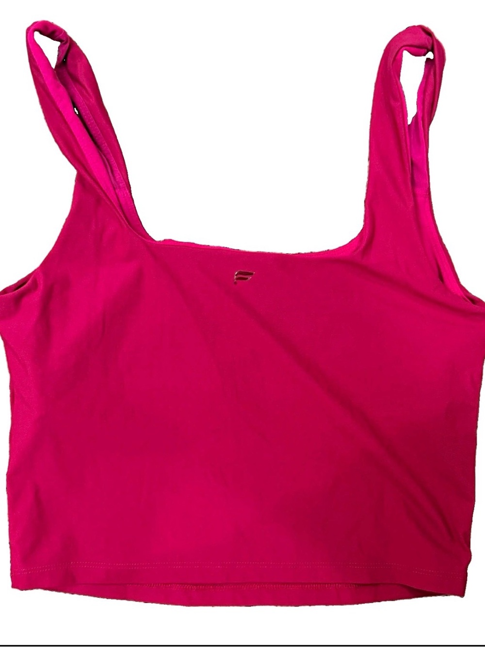 Fabletics Lydia Built in Bra Hot Pink Crop Sports Tank M